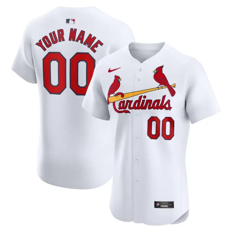 Men's St. Louis Cardinals Nike White Home Elite Custom Jersey Men's St. Louis Cardinals Nike White Home Elite Custom Jersey