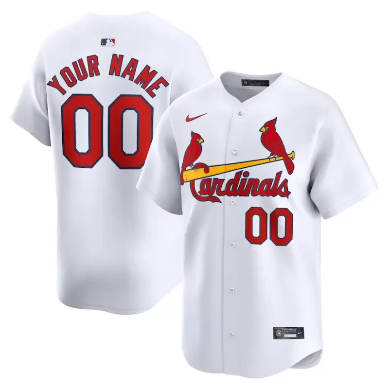 Men's St. Louis Cardinals Nike White Home Limited Custom Jersey