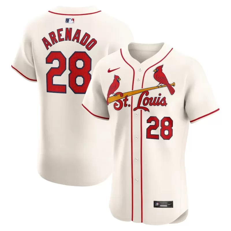 Men's St. Louis Cardinals Nolan Arenado Nike Cream Alternate Elite Player Jersey Men's St. Louis Cardinals Nolan Arenado Nike Cream Alternate Elite Player Jersey