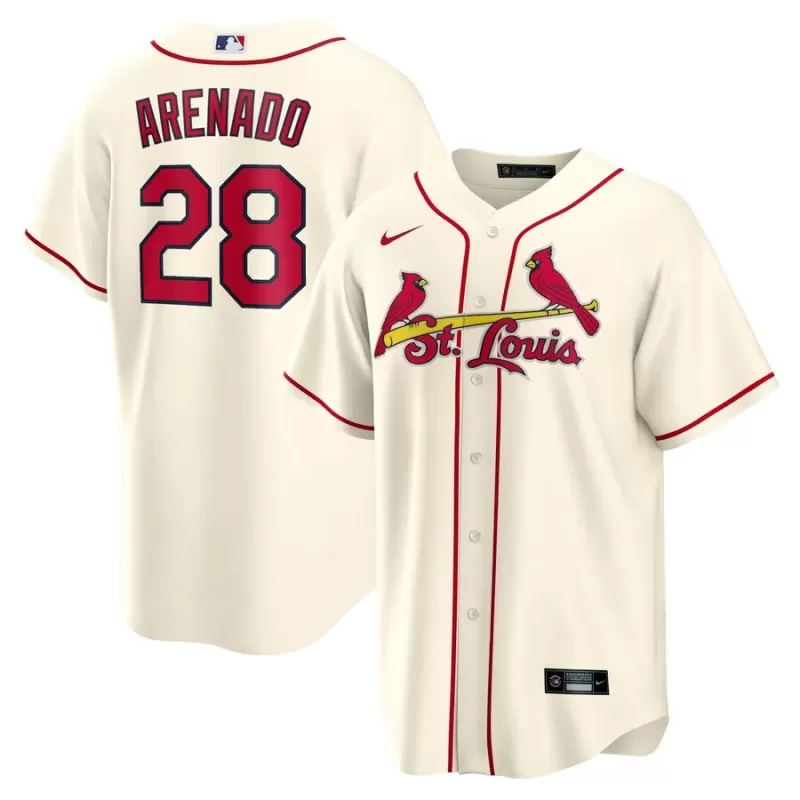 Men's St. Louis Cardinals Nolan Arenado Nike Cream Alternate Official Replica Player Jersey Men's St. Louis Cardinals Nolan Arenado Nike Cream Alternate Official Replica Player Jersey