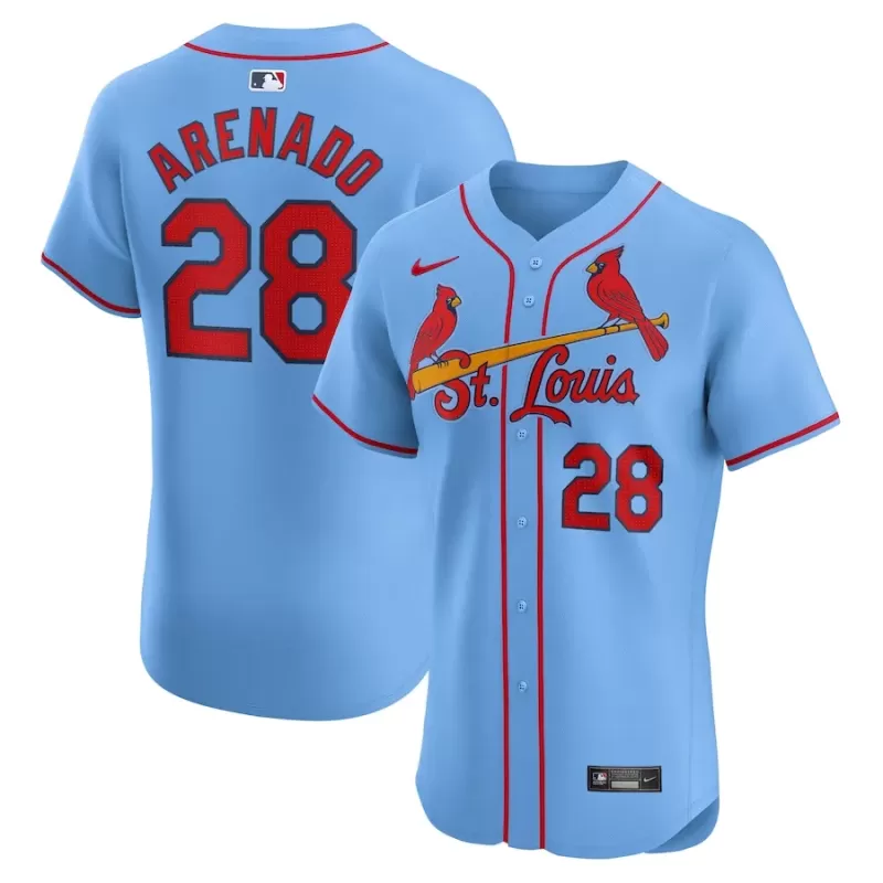Men's St. Louis Cardinals Nolan Arenado Nike Light Blue Alternate Elite Player Jersey Men's St. Louis Cardinals Nolan Arenado Nike Light Blue Alternate Elite Player Jersey