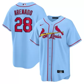 Men's St. Louis Cardinals Nolan Arenado Nike Light Blue Alternate Official Replica Player Jersey Men's St. Louis Cardinals Nolan Arenado Nike Light Blue Alternate Official Replica Player Jersey
