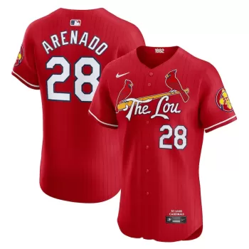 Men's St. Louis Cardinals Nolan Arenado Nike Red 2024 City Connect Elite Player Jersey Men's St. Louis Cardinals Nolan Arenado Nike Red 2024 City Connect Elite Player Jersey