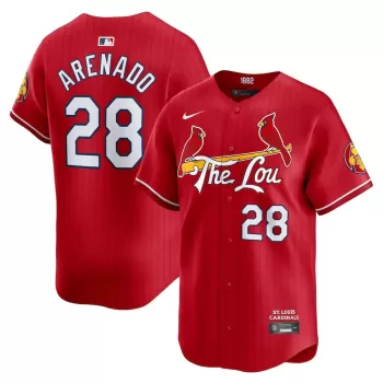 Men's St. Louis Cardinals Nolan Arenado Nike Red 2024 City Connect Limited Player Jersey Men's St. Louis Cardinals Nolan Arenado Nike Red 2024 City Connect Limited Player Jersey