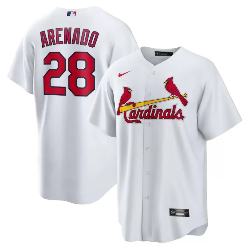 Men's St. Louis Cardinals Nolan Arenado Nike White 2024 Home Replica Jersey Men's St. Louis Cardinals Nolan Arenado Nike White 2024 Home Replica Jersey