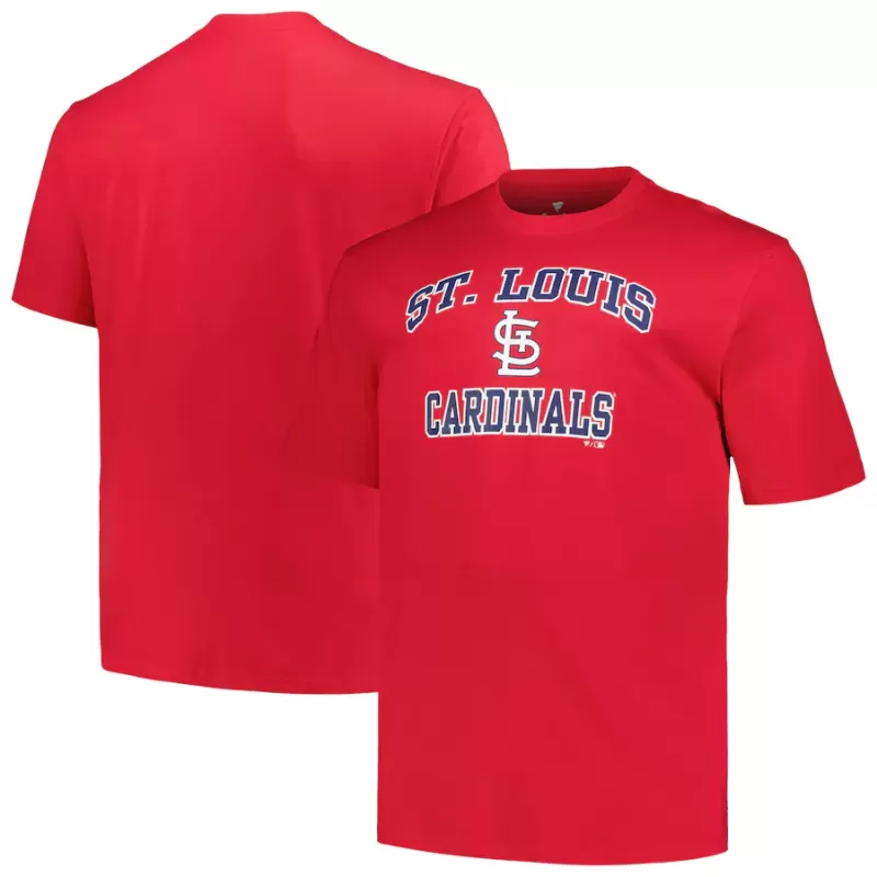 Men's St. Louis Cardinals Profile Red Big & Tall Heart & Soul T-Shirt Men's St. Louis Cardinals Profile Red Big & Tall Heart & Soul T-Shirt