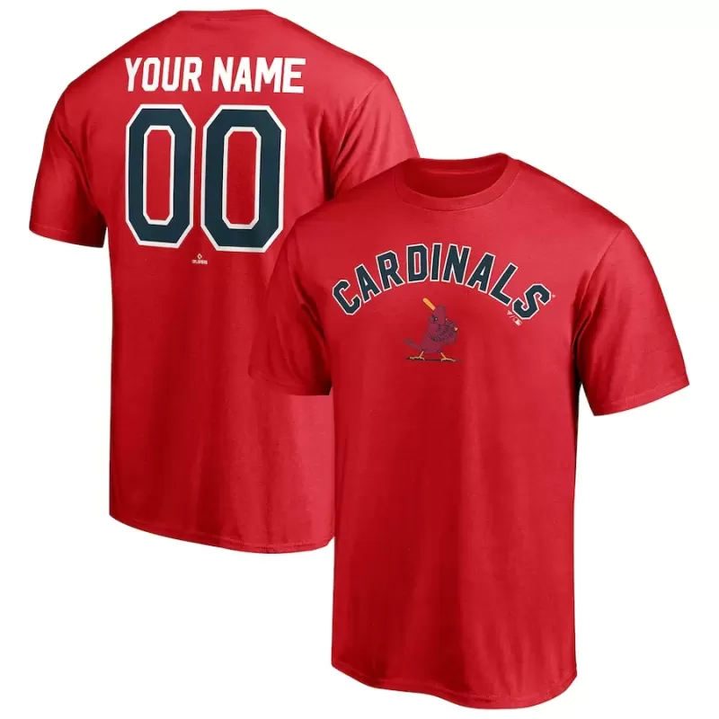 Men's St. Louis Cardinals Red Cooperstown Winning Streak Personalized Name & Number T-Shirt Men's St. Louis Cardinals Red Cooperstown Winning Streak Personalized Name & Number T-Shirt