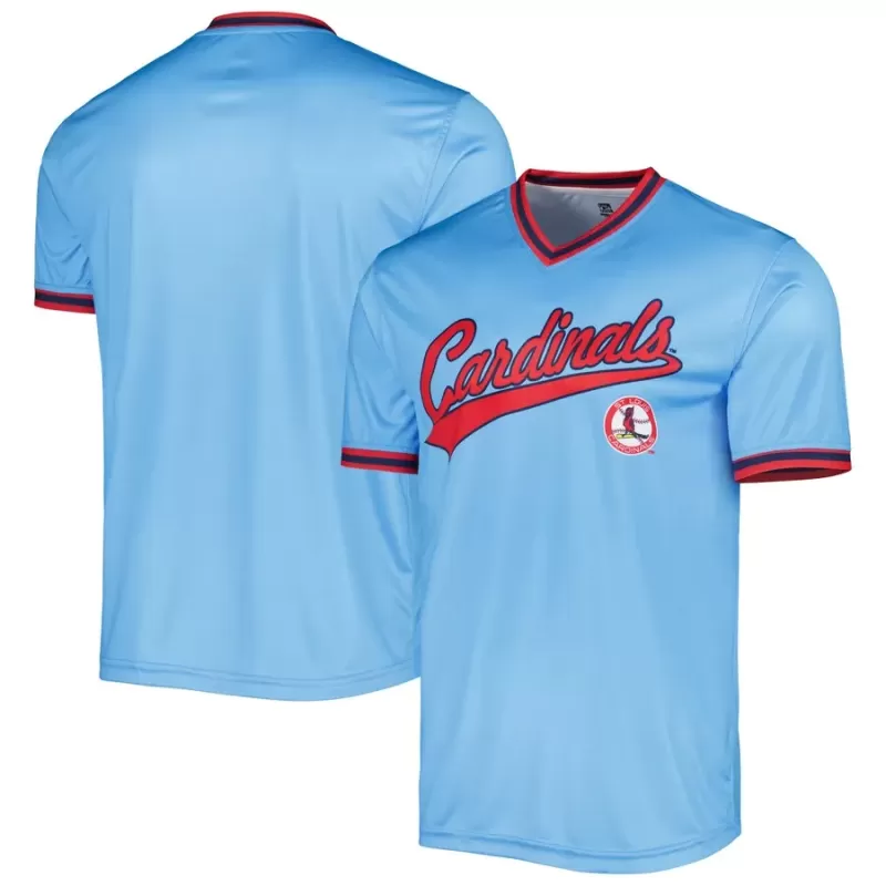 Men's St. Louis Cardinals Stitches Light Blue Cooperstown Collection Team Jersey Men's St. Louis Cardinals Stitches Light Blue Cooperstown Collection Team Jersey
