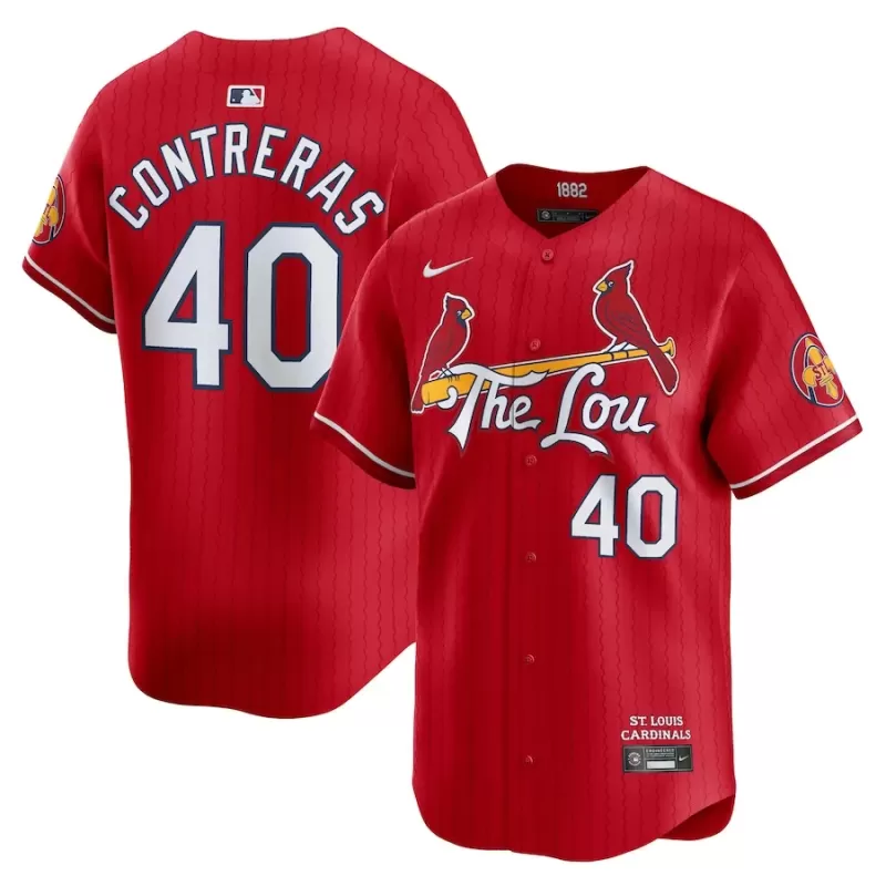 Men's St. Louis Cardinals Willson Contreras Nike Red City Connect Limited Player Jersey Men's St. Louis Cardinals Willson Contreras Nike Red City Connect Limited Player Jersey