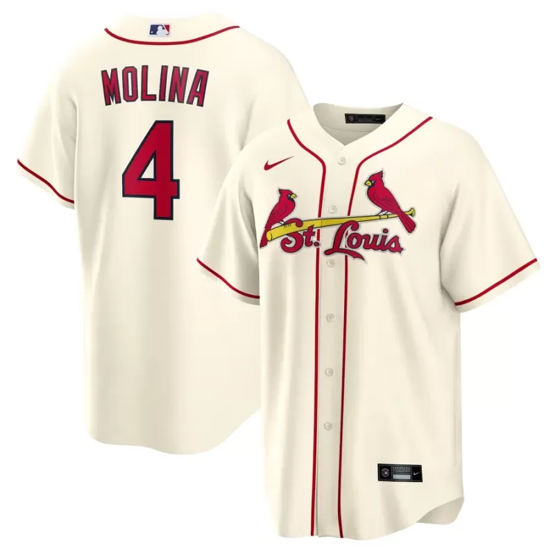 Men's St. Louis Cardinals Yadier Molina Nike Cream Alternate Replica Player Name Jersey Men's St. Louis Cardinals Yadier Molina Nike Cream Alternate Replica Player Name Jersey
