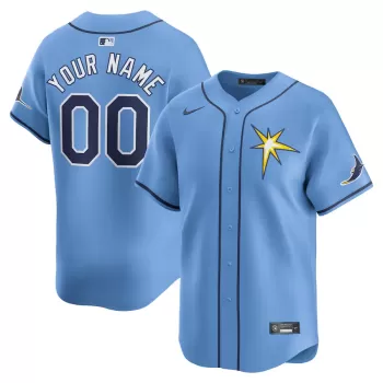 Men's Tampa Bay Rays Nike Light Blue Alternate Limited Custom Jersey Men's Tampa Bay Rays Nike Light Blue Alternate Limited Custom Jersey