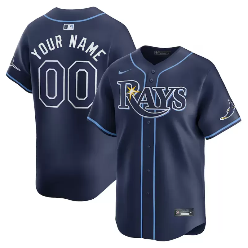 Men's Tampa Bay Rays Nike Navy Away Limited Custom Jersey Men's Tampa Bay Rays Nike Navy Away Limited Custom Jersey
