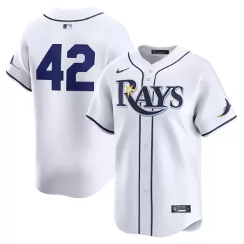 Men's Tampa Bay Rays Nike White 2024 Jackie Robinson Day Home Limited Jersey Men's Tampa Bay Rays Nike White 2024 Jackie Robinson Day Home Limited Jersey