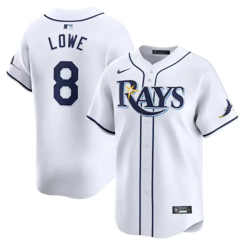 Men's Tampa Bay Rays Brandon Lowe Nike White Home Limited Player Jersey Men's Tampa Bay Rays Brandon Lowe Nike White Home Limited Player Jersey