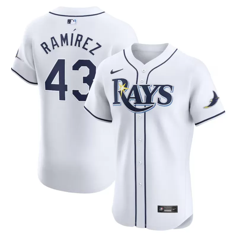 Men's Tampa Bay Rays Harold Ramirez Nike White Home Elite Player Jersey Men's Tampa Bay Rays Harold Ramirez Nike White Home Elite Player Jersey