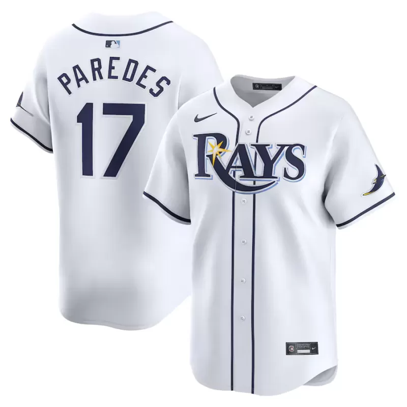Men's Tampa Bay Rays Isaac Paredes Nike White Home Limited Player Jersey Men's Tampa Bay Rays Isaac Paredes Nike White Home Limited Player Jersey