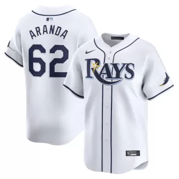 Men's Tampa Bay Rays Jonathan Aranda Nike White Home Limited Player Jersey Men's Tampa Bay Rays Jonathan Aranda Nike White Home Limited Player Jersey