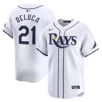 Men's Tampa Bay Rays Jonny DeLuca Nike White Home Limited Player Jersey Men's Tampa Bay Rays Jonny DeLuca Nike White Home Limited Player Jersey
