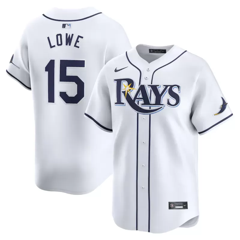 Men's Tampa Bay Rays Josh Lowe Nike White Home Limited Player Jersey Men's Tampa Bay Rays Josh Lowe Nike White Home Limited Player Jersey
