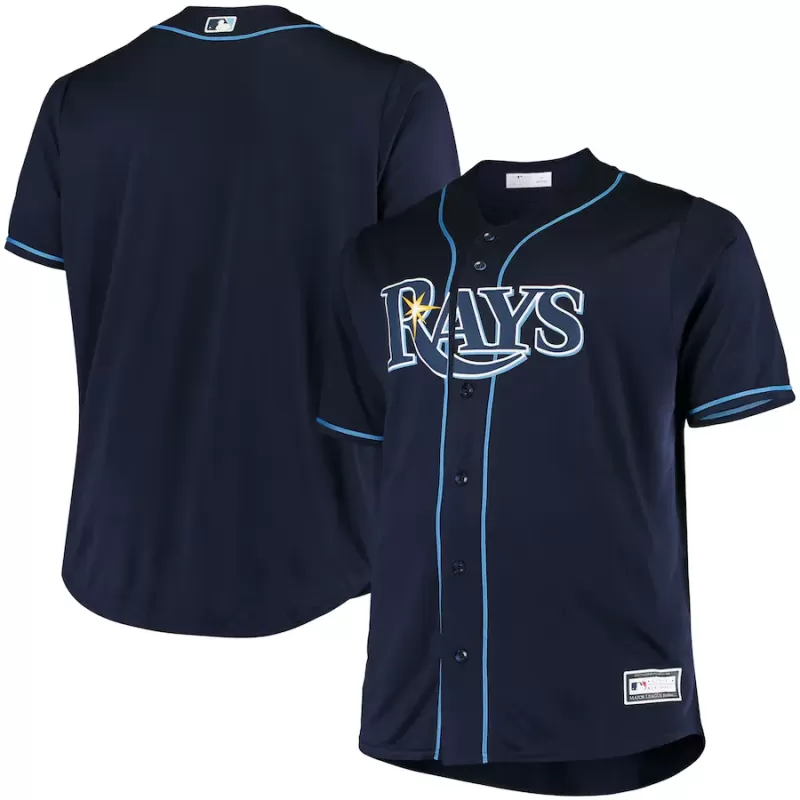 Men's Tampa Bay Rays Navy Big & Tall Replica Alternate Team Jersey Men's Tampa Bay Rays Navy Big & Tall Replica Alternate Team Jersey