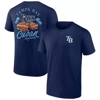 Men's Tampa Bay Rays Navy Cuban Sandwich T-Shirt Men's Tampa Bay Rays Navy Cuban Sandwich T-Shirt