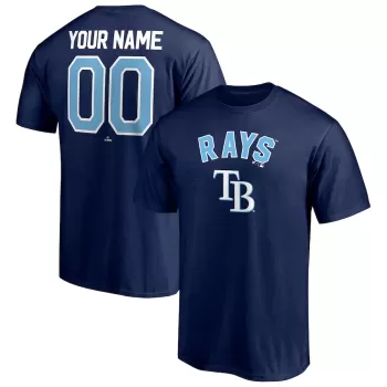 Men's Tampa Bay Rays Navy Personalized Team Winning Streak Name & Number T-Shirt Men's Tampa Bay Rays Navy Personalized Team Winning Streak Name & Number T-Shirt