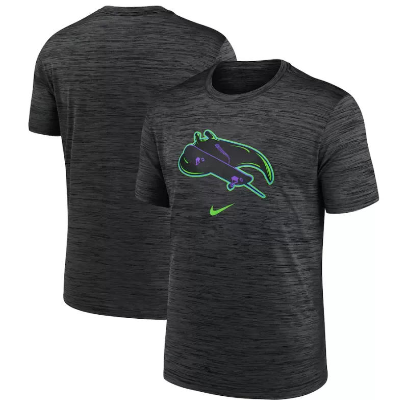 Men's Tampa Bay Rays Nike Black Authentic Collection City Connect Velocity Performance T-Shirt Men's Tampa Bay Rays Nike Black Authentic Collection City Connect Velocity Performance T-Shirt
