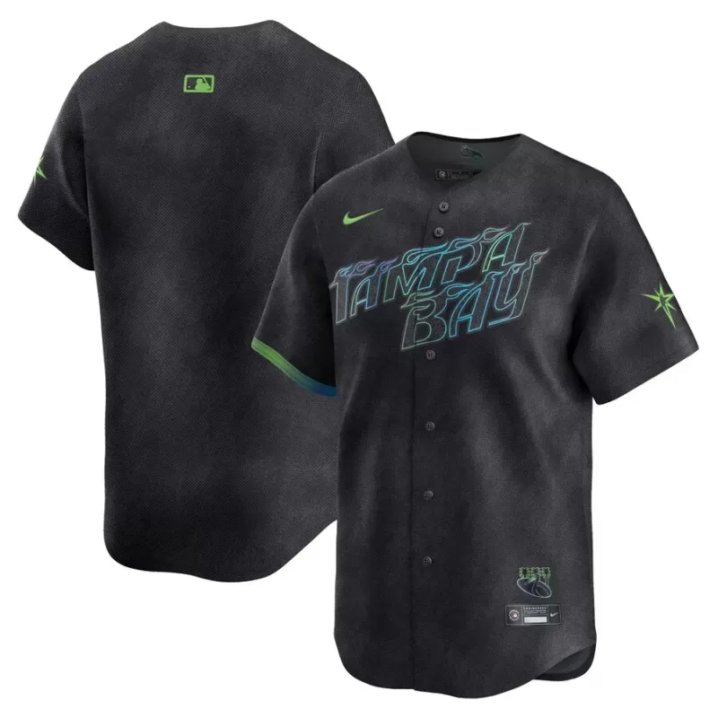 Men's Tampa Bay Rays Nike Charcoal 2024 City Connect Limited Jersey