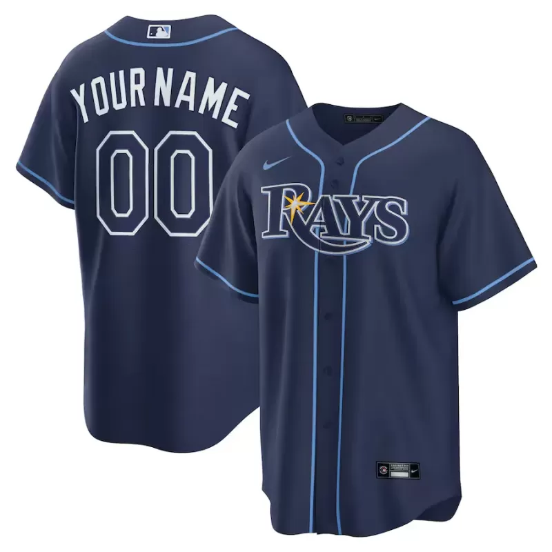Men's Tampa Bay Rays Nike Navy Away Custom Replica 2.0 Jersey Men's Tampa Bay Rays Nike Navy Away Custom Replica 2.0 Jersey
