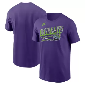 Men's Tampa Bay Rays Nike Purple Cooperstown Collection Retro T-Shirt Men's Tampa Bay Rays Nike Purple Cooperstown Collection Retro T-Shirt