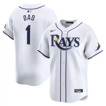 Men's Tampa Bay Rays Nike White #1 Dad Home Limited Jersey Men's Tampa Bay Rays Nike White #1 Dad Home Limited Jersey