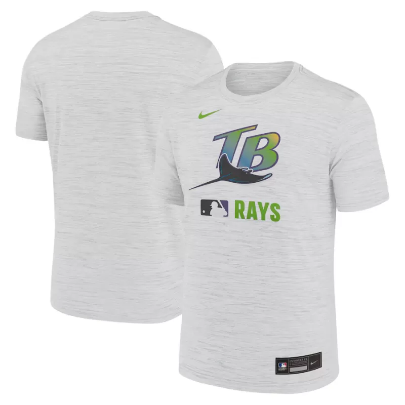 Men's Tampa Bay Rays Nike White Authentic Collection Velocity Performance Practice T-Shirt