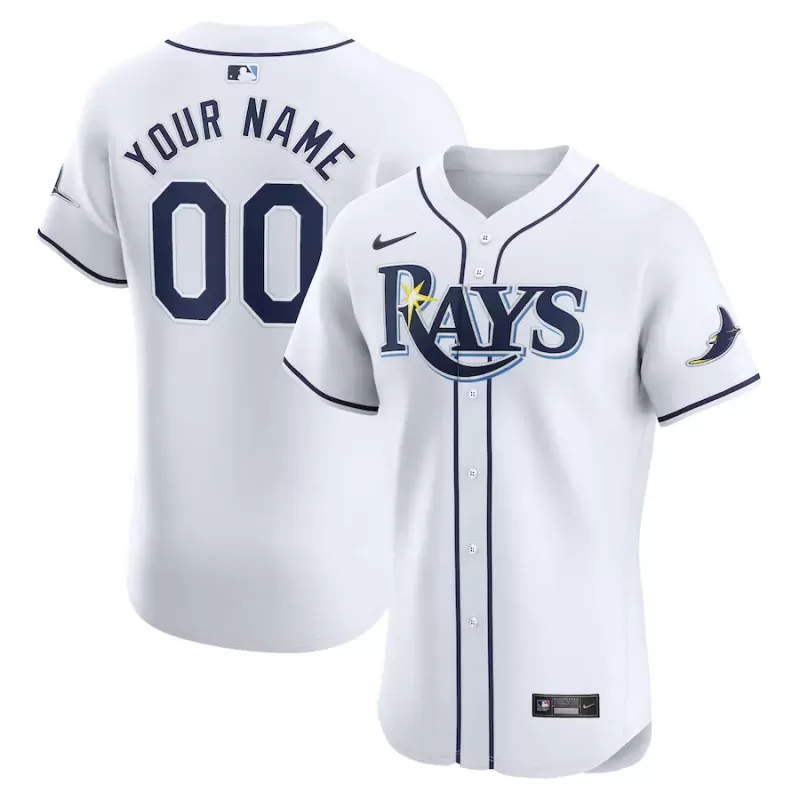 Men's Tampa Bay Rays Nike White Home Elite Custom Jersey Men's Tampa Bay Rays Nike White Home Elite Custom Jersey