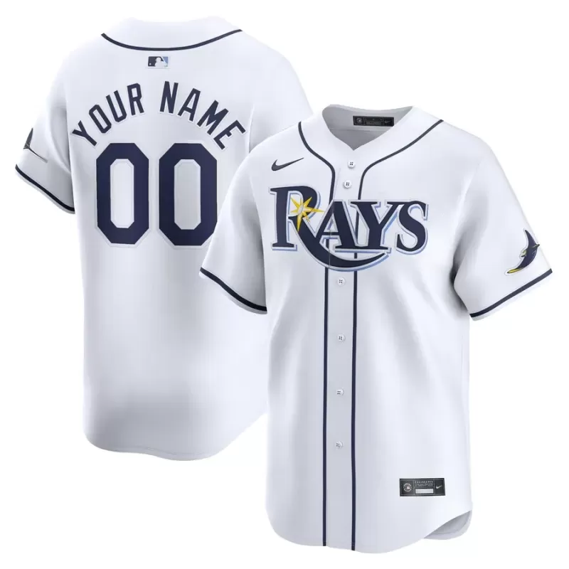 Men's Tampa Bay Rays Nike White Home Limited Custom Jersey Men's Tampa Bay Rays Nike White Home Limited Custom Jersey