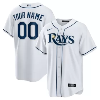 Men's Tampa Bay Rays Nike White Home Replica Custom Jersey Men's Tampa Bay Rays Nike White Home Replica Custom Jersey