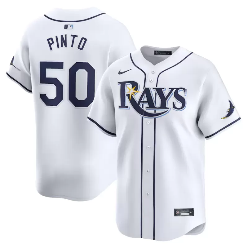 Men's Tampa Bay Rays Rene Pinto Nike White Home Limited Player Jersey Men's Tampa Bay Rays Rene Pinto Nike White Home Limited Player Jersey