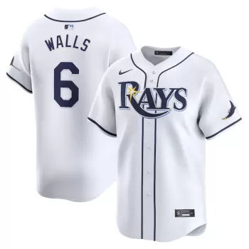 Men's Tampa Bay Rays Taylor Walls Nike White Home Limited Player Jersey Men's Tampa Bay Rays Taylor Walls Nike White Home Limited Player Jersey
