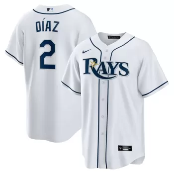 Men's Tampa Bay Rays Yandy Díaz Nike White Home Replica Player Jersey Men's Tampa Bay Rays Yandy Díaz Nike White Home Replica Player Jersey