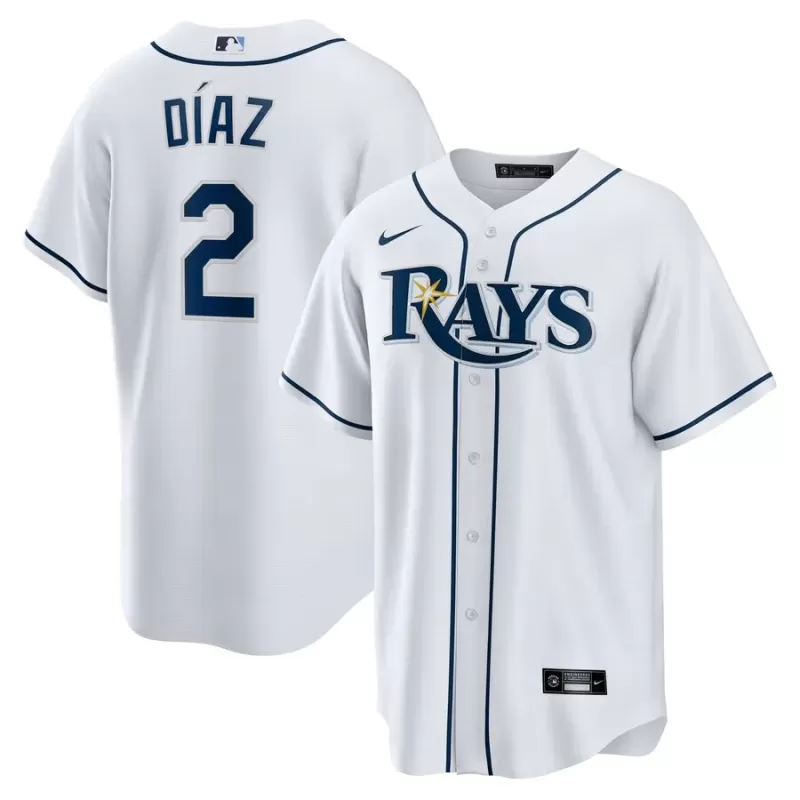 Men's Tampa Bay Rays Yandy Díaz Nike White Home Replica Player Jersey Men's Tampa Bay Rays Yandy Díaz Nike White Home Replica Player Jersey