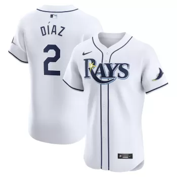 Men's Tampa Bay Rays Yandy Diaz Nike White Home Elite Player Jersey Men's Tampa Bay Rays Yandy Diaz Nike White Home Elite Player Jersey