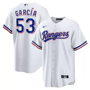 Men's Texas Rangers Adolis García Nike White 2023 World Series Replica Player Jersey Men's Texas Rangers Adolis García Nike White 2023 World Series Replica Player Jersey