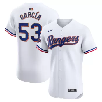 Men's Texas Rangers Adolis Garcia Nike White 2024 Gold Collection Elite Player Jersey Men's Texas Rangers Adolis Garcia Nike White 2024 Gold Collection Elite Player Jersey