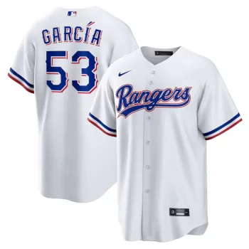 Men's Texas Rangers Adolis Garcia Nike White Home Replica Jersey Men's Texas Rangers Adolis Garcia Nike White Home Replica Jersey