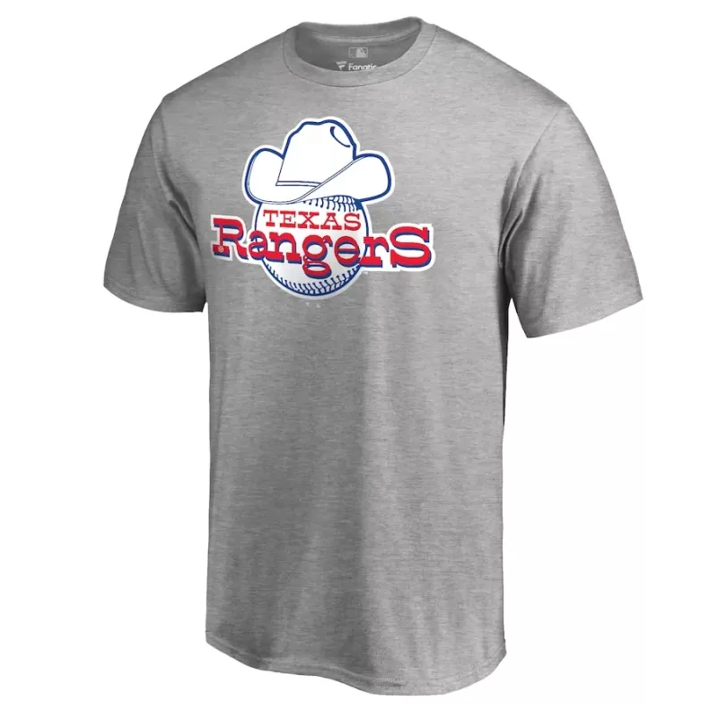 Men's Texas Rangers Ash Cooperstown Collection Forbes T-Shirt Men's Texas Rangers Ash Cooperstown Collection Forbes T-Shirt