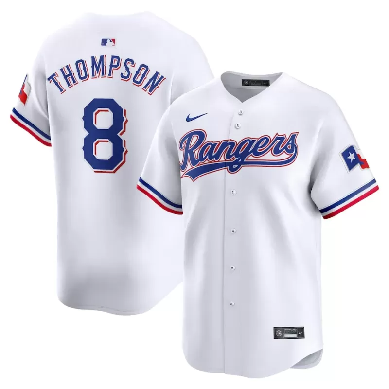 Men's Texas Rangers Bubba Thompson Nike White Home Limited Player Jersey Men's Texas Rangers Bubba Thompson Nike White Home Limited Player Jersey