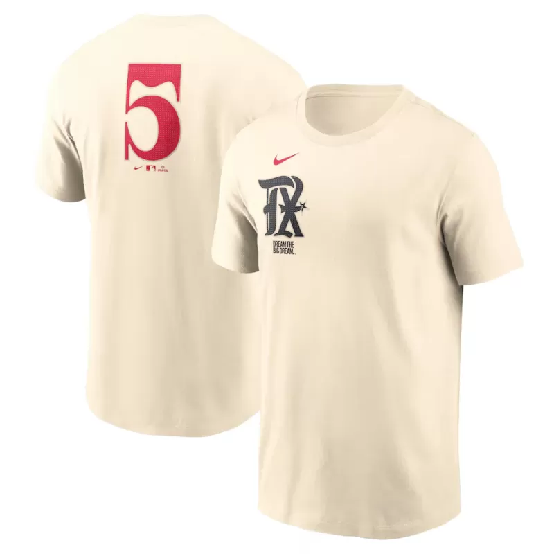 Men's Texas Rangers Corey Seager Nike Natural City Connect Fuse Name & Number T-Shirt