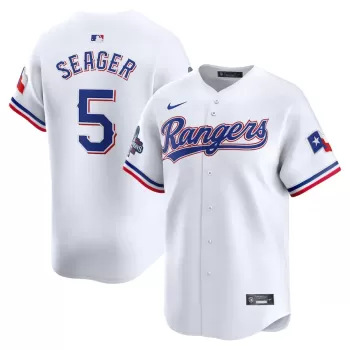 Men's Texas Rangers Corey Seager Nike White Home 2023 World Series Champions Limited Jersey Men's Texas Rangers Corey Seager Nike White Home 2023 World Series Champions Limited Jersey