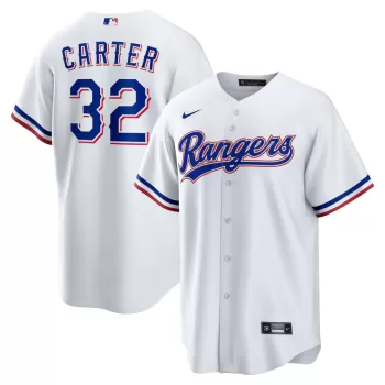 Men's Texas Rangers Evan Carter Nike White Home Replica Jersey Men's Texas Rangers Evan Carter Nike White Home Replica Jersey