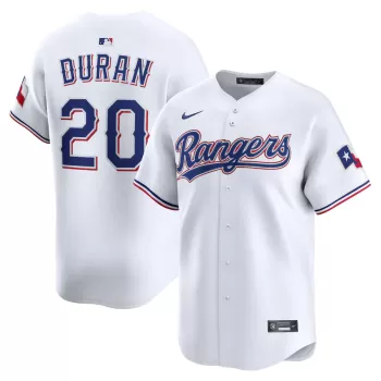 Men's Texas Rangers Ezequiel Duran Nike White Alternate Limited Player Jersey Men's Texas Rangers Ezequiel Duran Nike White Alternate Limited Player Jersey