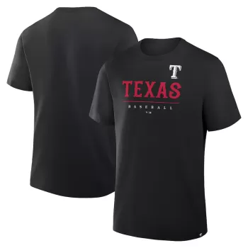 Men's Texas Rangers Fanatics Black Color Pop Legacy Clubhouse T-Shirt Men's Texas Rangers Fanatics Black Color Pop Legacy Clubhouse T-Shirt